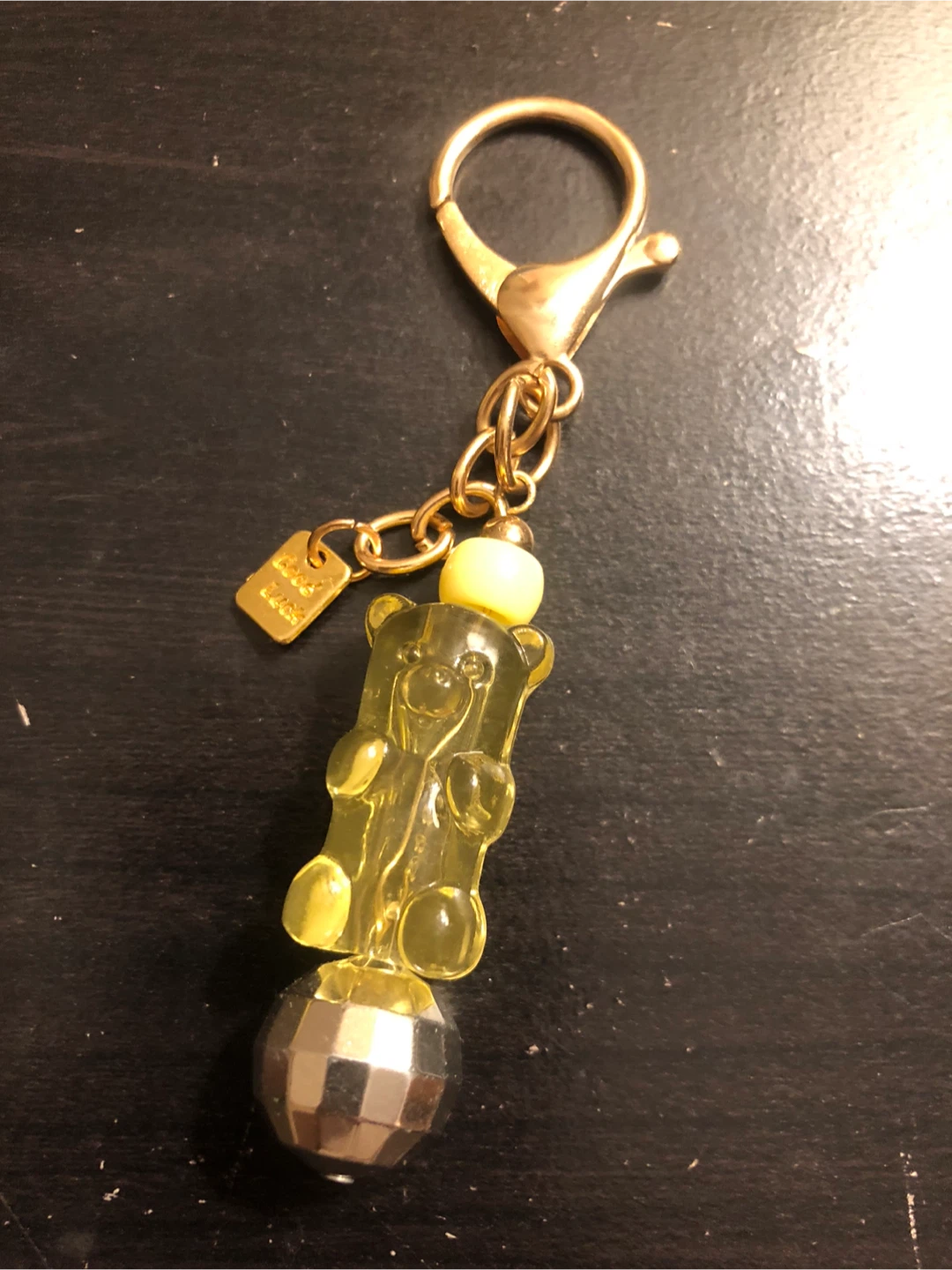 Yellow Gummy Bear and Disco Ball Keychain🏈