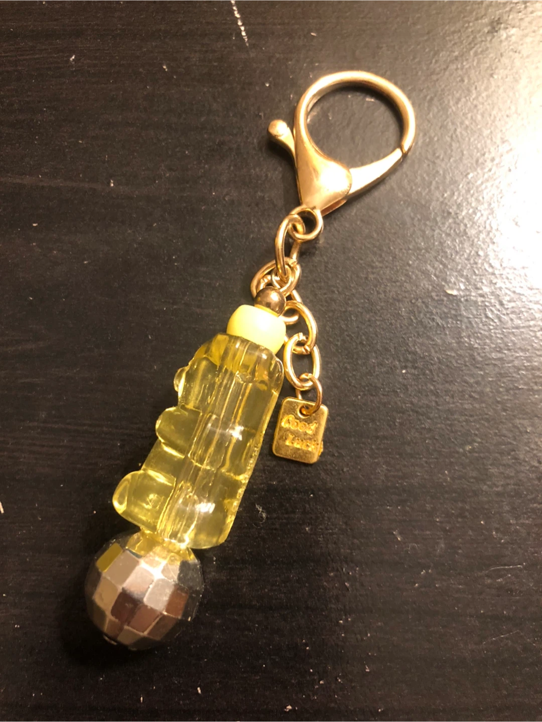 Yellow Gummy Bear and Disco Ball Keychain🏈 - photo 2