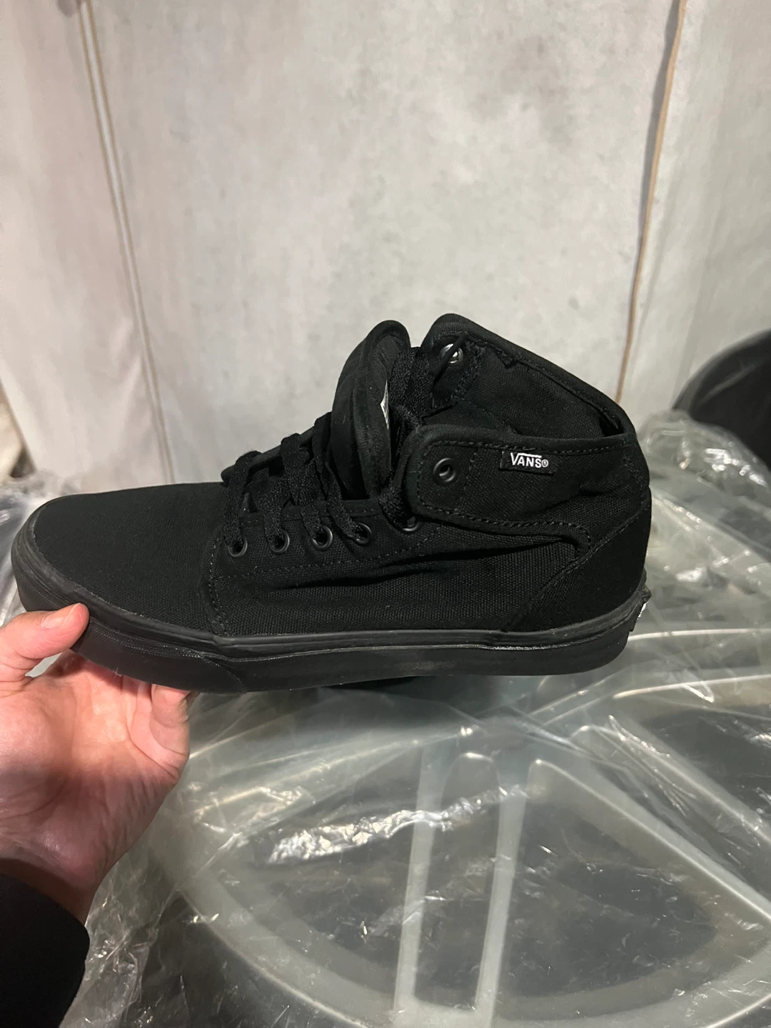 Black Vans Mid-Top Sneakers Men's 8 - photo 5