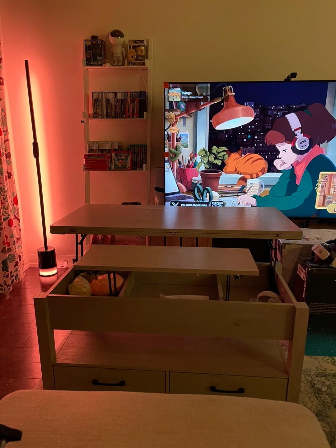 Adjustable Lift Coffee Table with 3 different setups