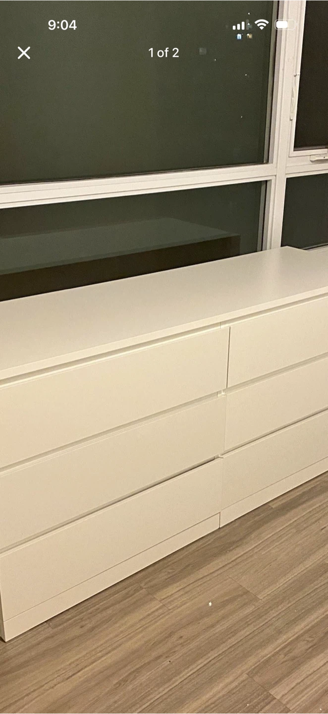 IKEA MALM 6-Drawer Dresser White - photo 2