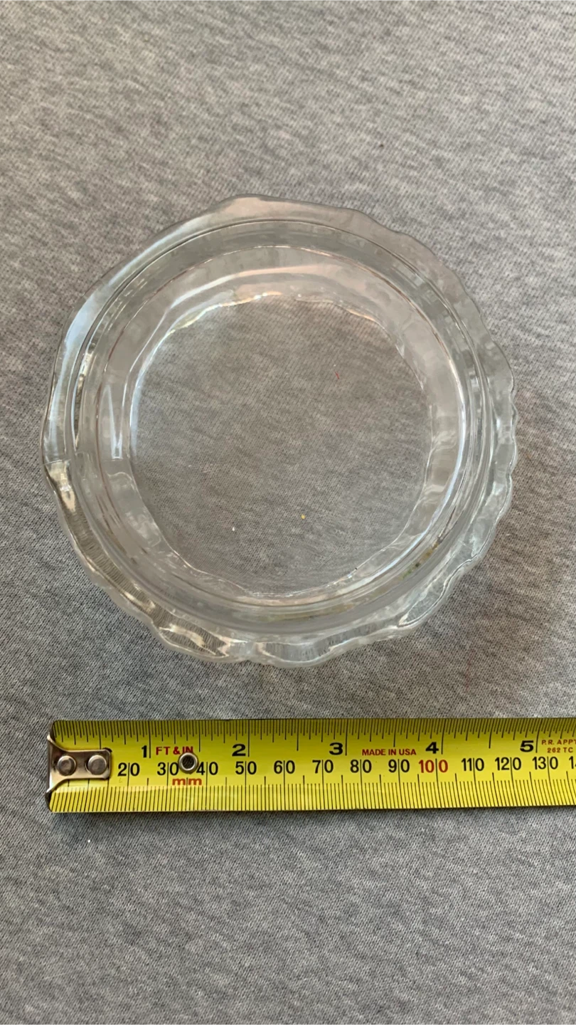 Clear textured glass bowl /wine bottle holder 🏈 - photo 3