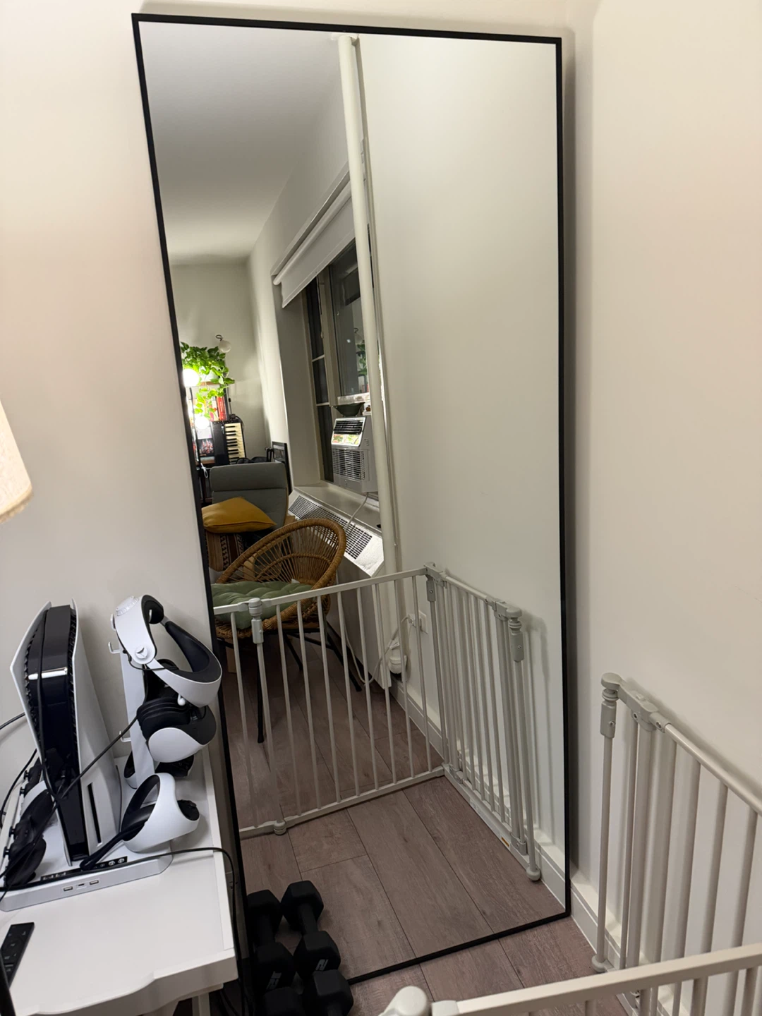 IKEA HOVET Full-Length Mirror with Black Frame