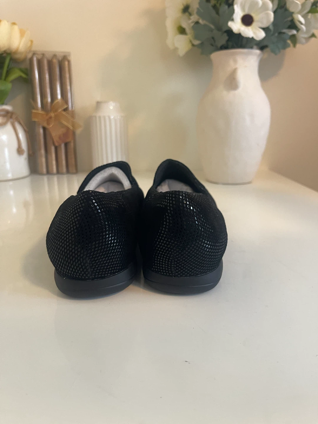 Trotters Deanna Black Mini Dots Slip-Ons Size 7.5 WW - photo 3
