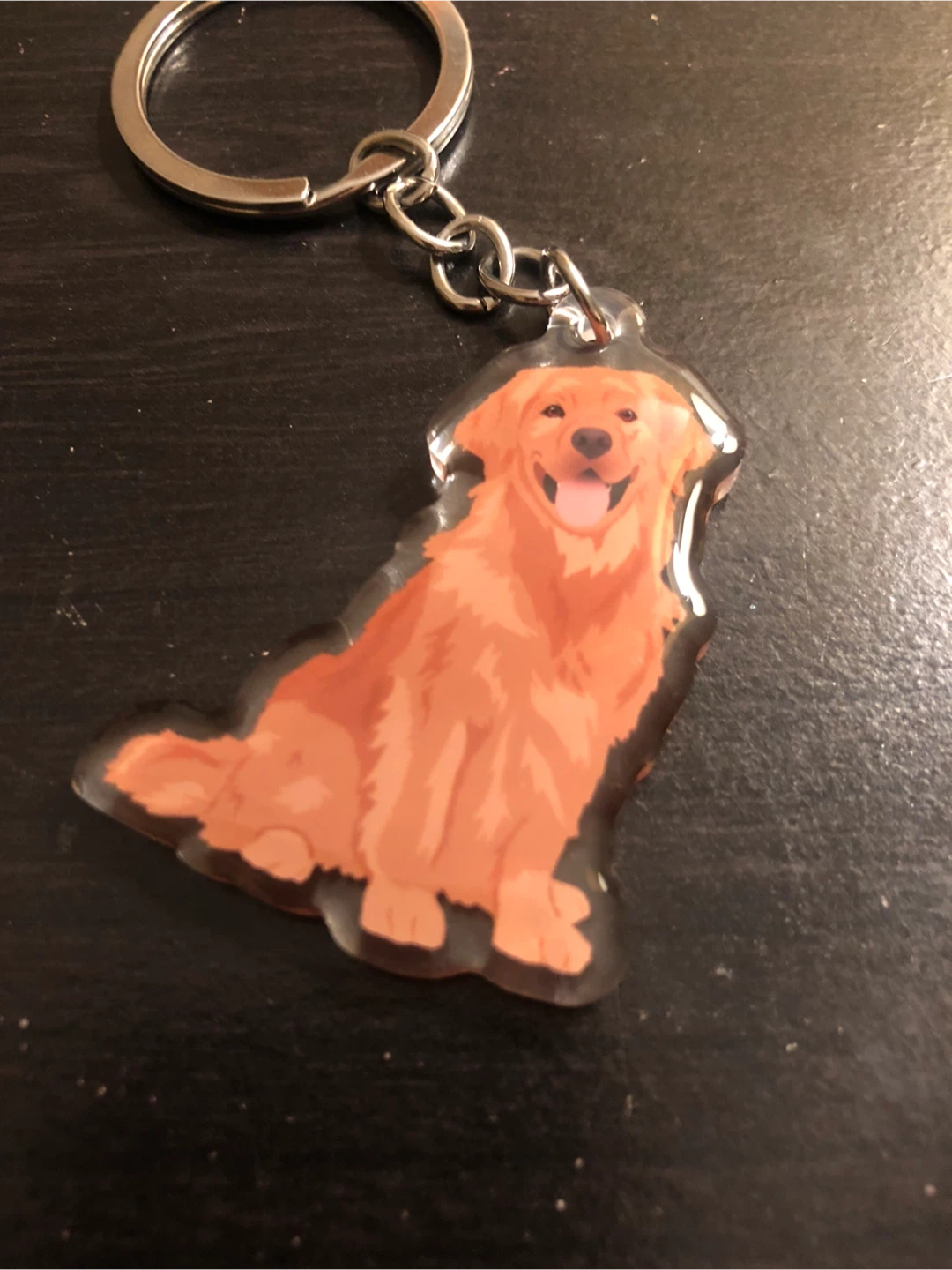 Golden Retriever Acrylic Keychain🏈 - photo 2