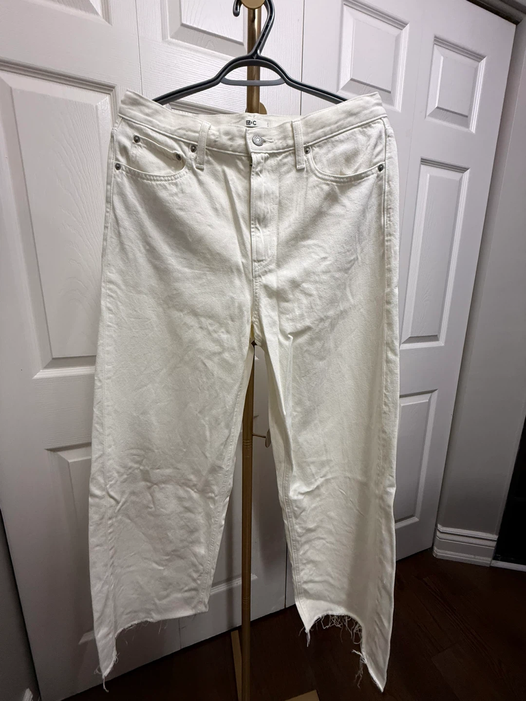 Uniqlo :C Off-White Wide-Leg Jeans