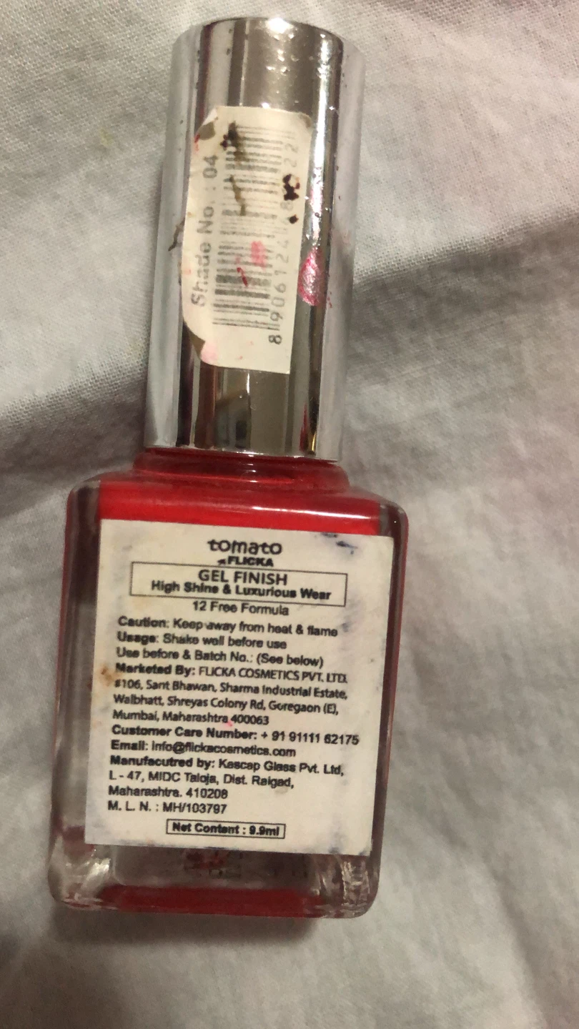 🏈 Flicka Tomato Gel Finish Nail Polish Shade 04 - photo 4