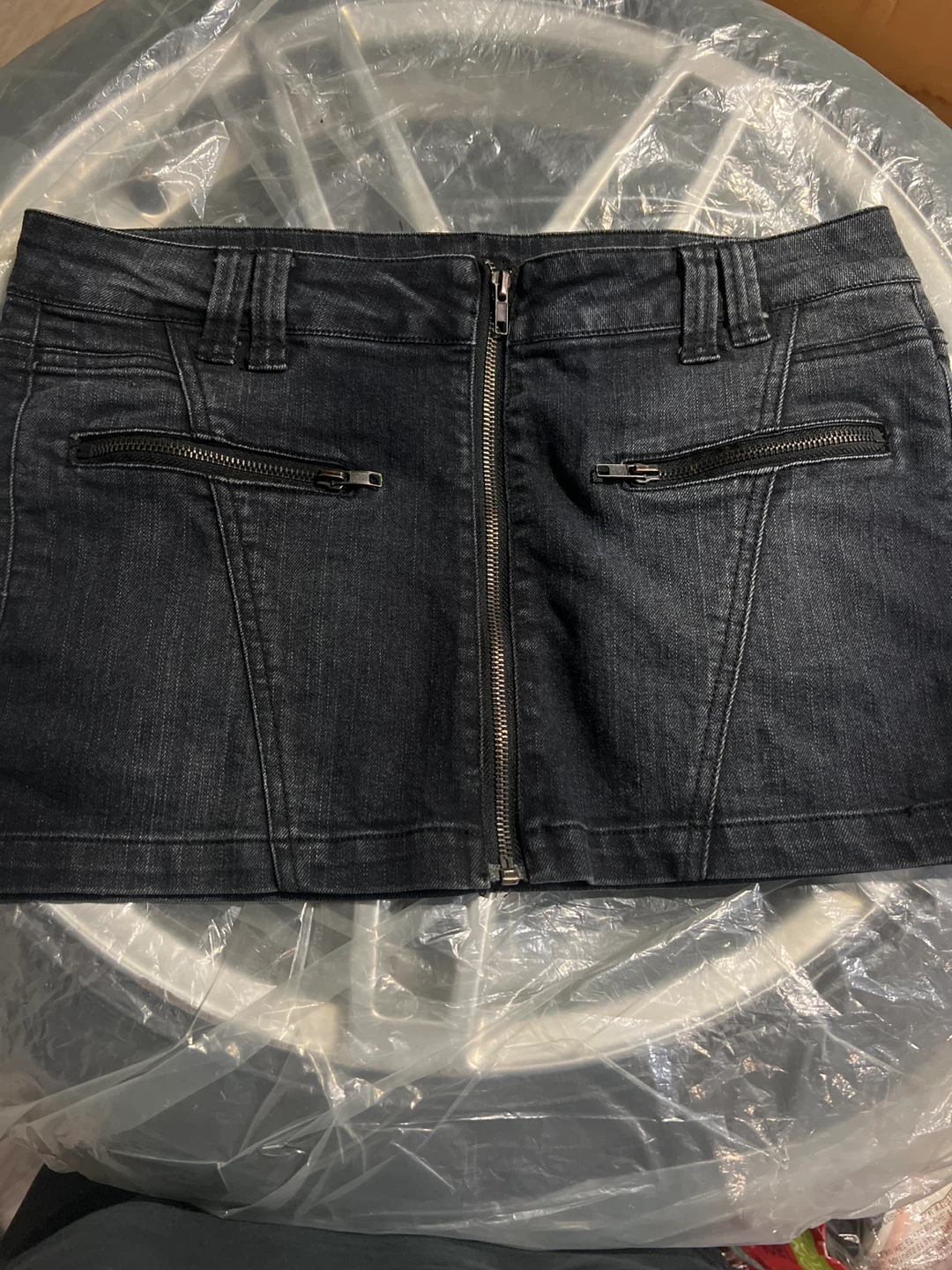 Seduction Black Denim Mini Skirt