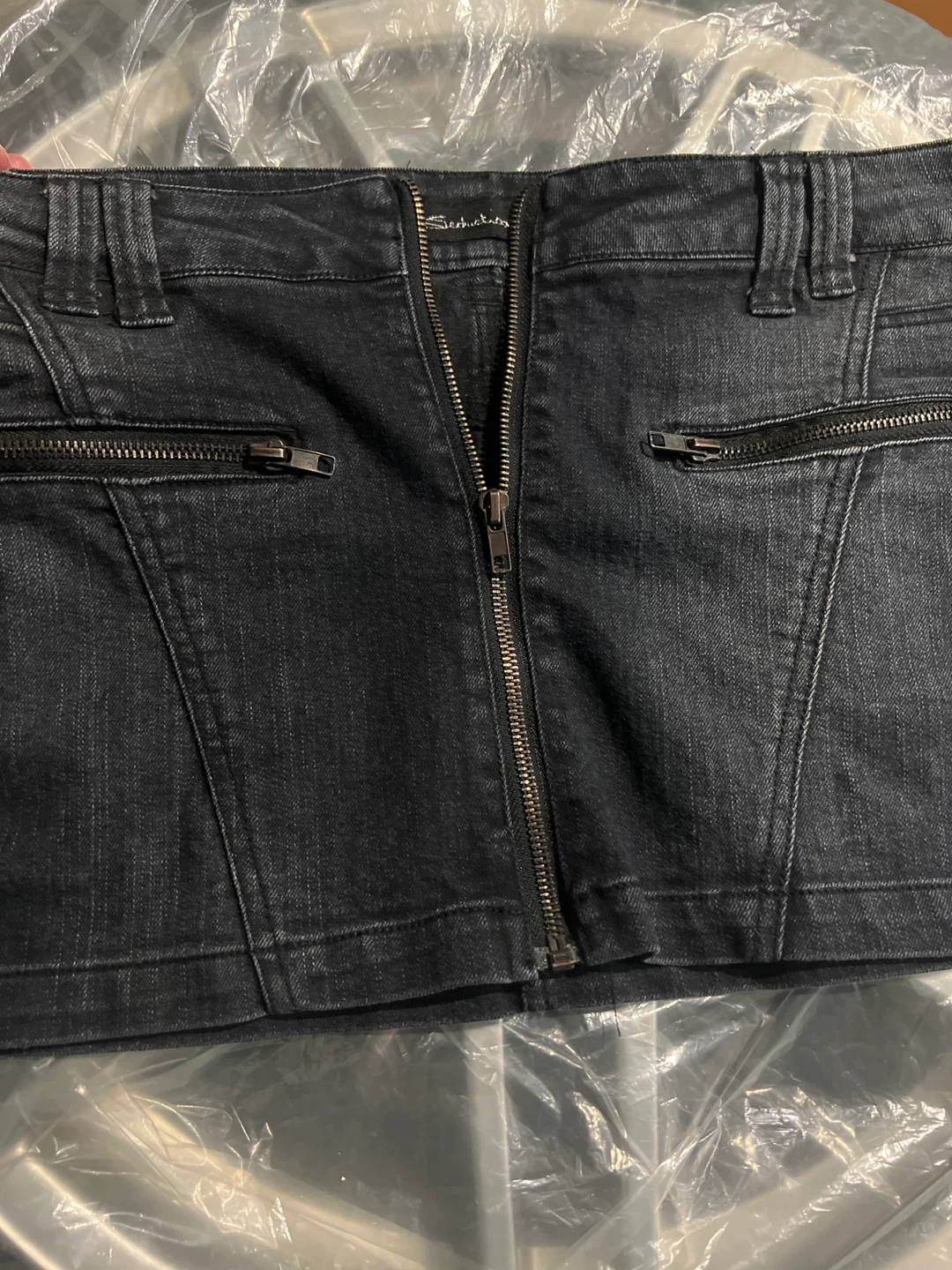 Seduction Black Denim Mini Skirt - photo 3