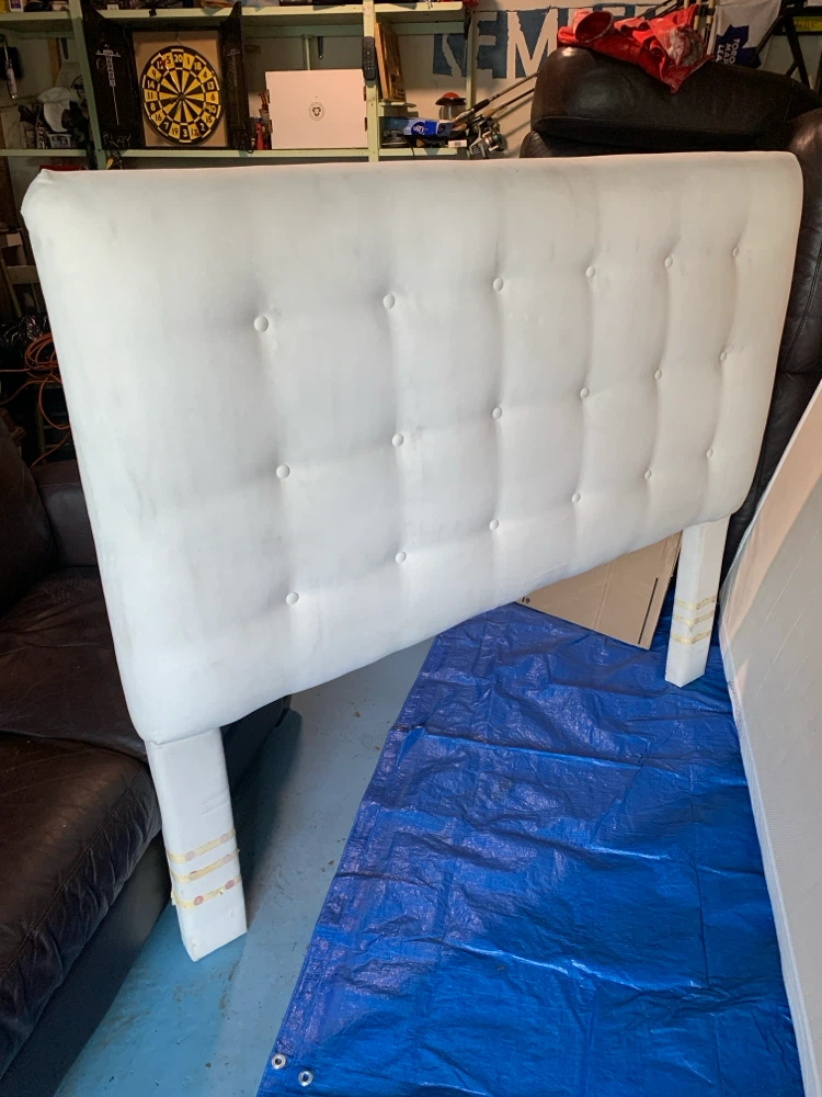 White Tufted Headboard - photo 2