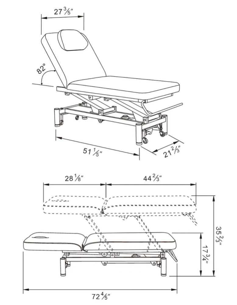 2 DIR Black Electric Massage Table - photo 4