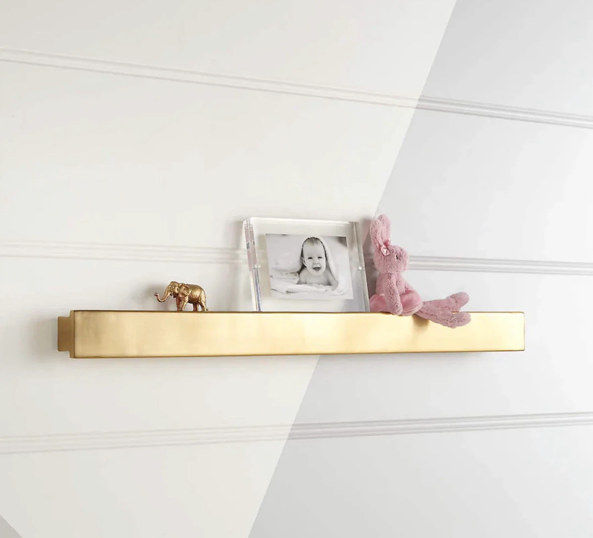 Crate&Barrel Gold Wall Ledge Shelf x3
