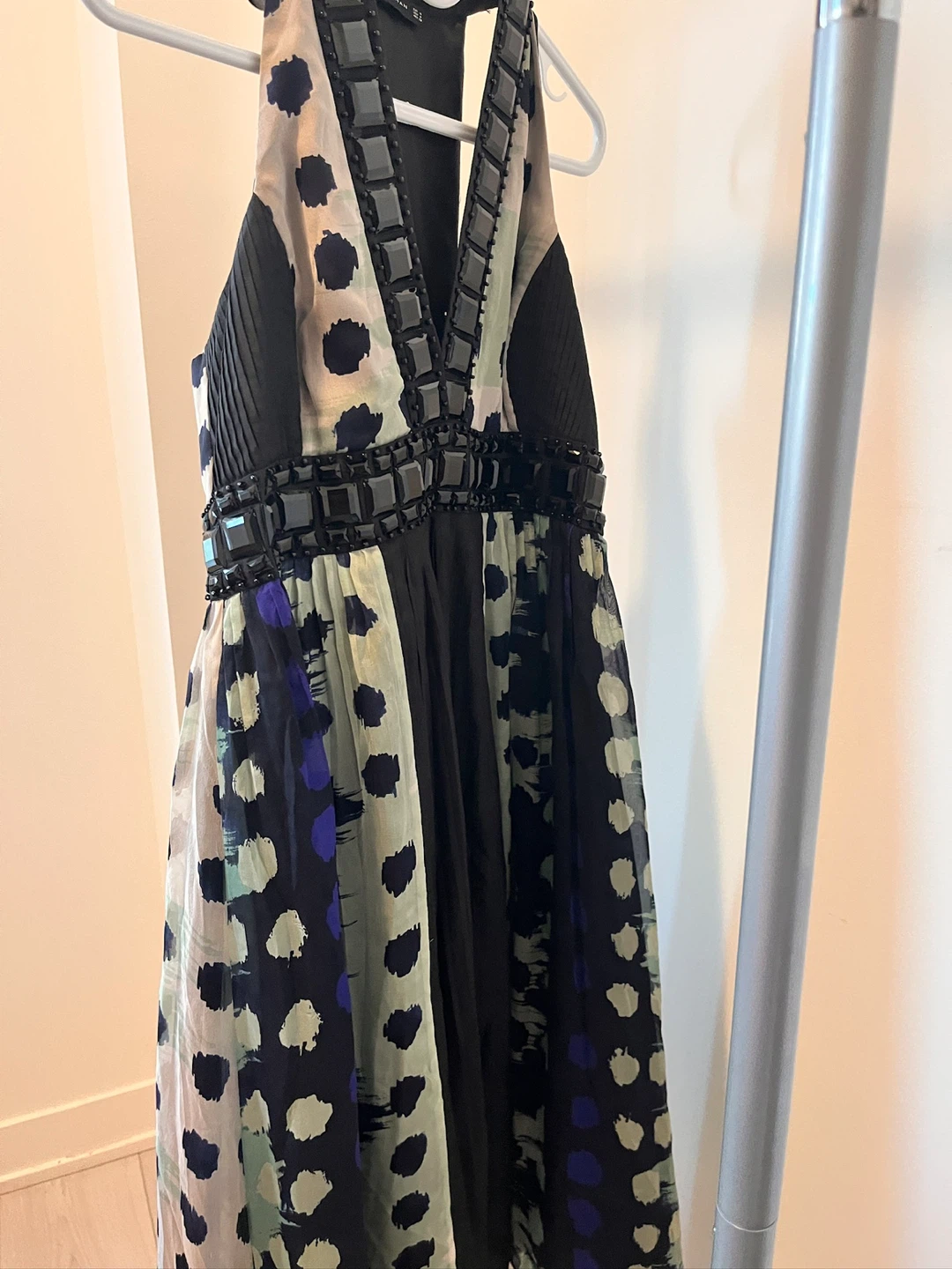 Zara Beaded Halter Neck Dress