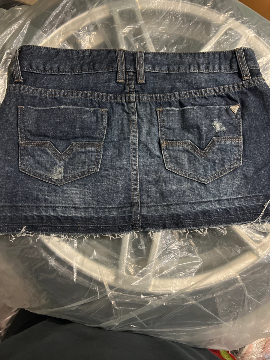 Guess Distressed Denim Mini Skirt - photo 2