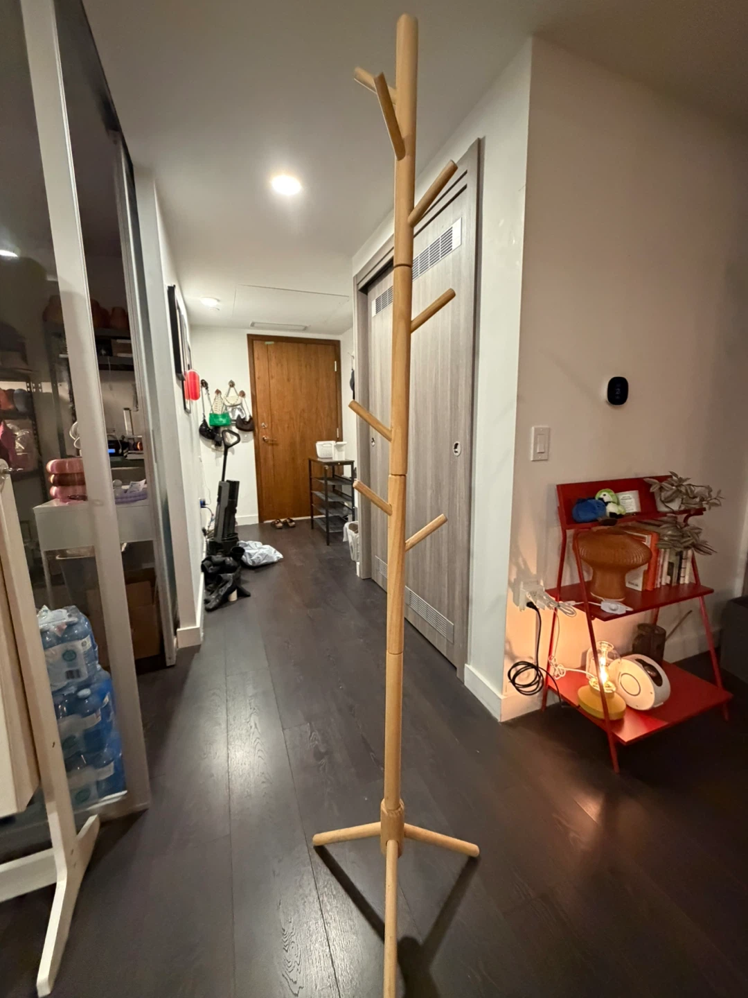 Adjustable Wooden Standing Coat Rack