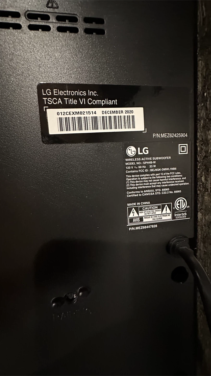 LG SL4Y Sound Bar with Wireless Subwoofer - photo 4