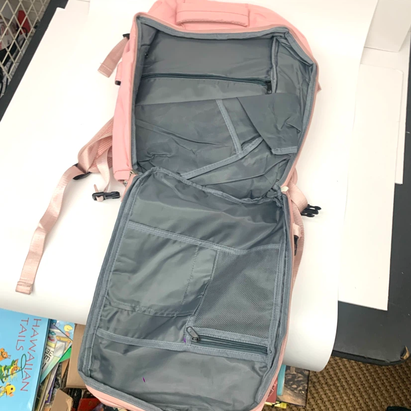 Pink Backpack Travel Bag School Daypack Carry On Work Laptop Bag - photo 3