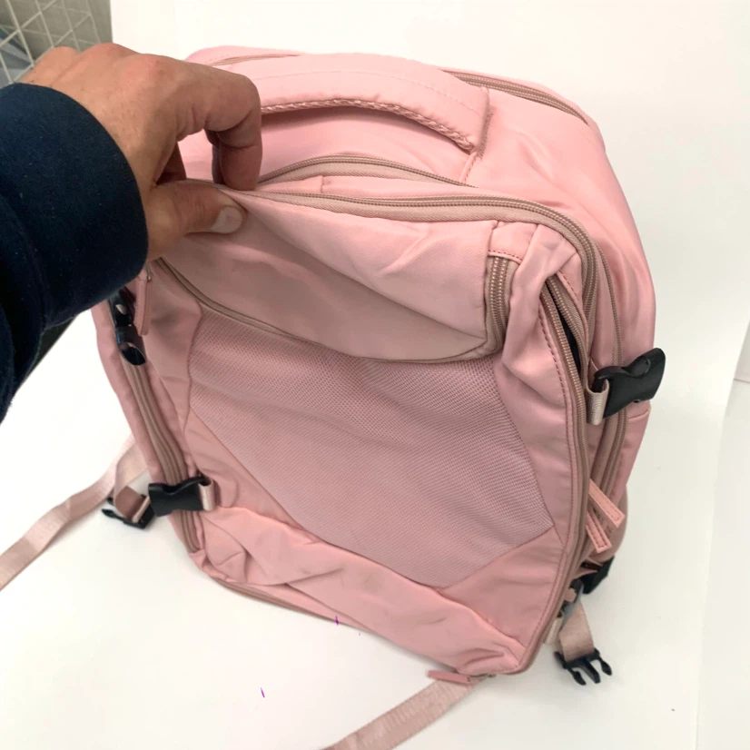 Pink Backpack Travel Bag School Daypack Carry On Work Laptop Bag - photo 4