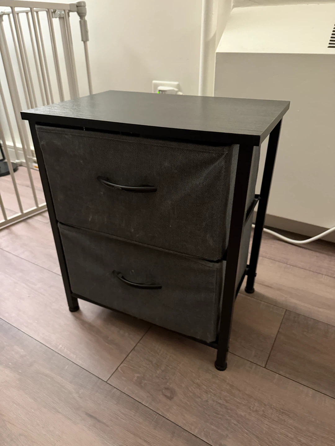 2-Drawer Fabric Nightstand - photo 2