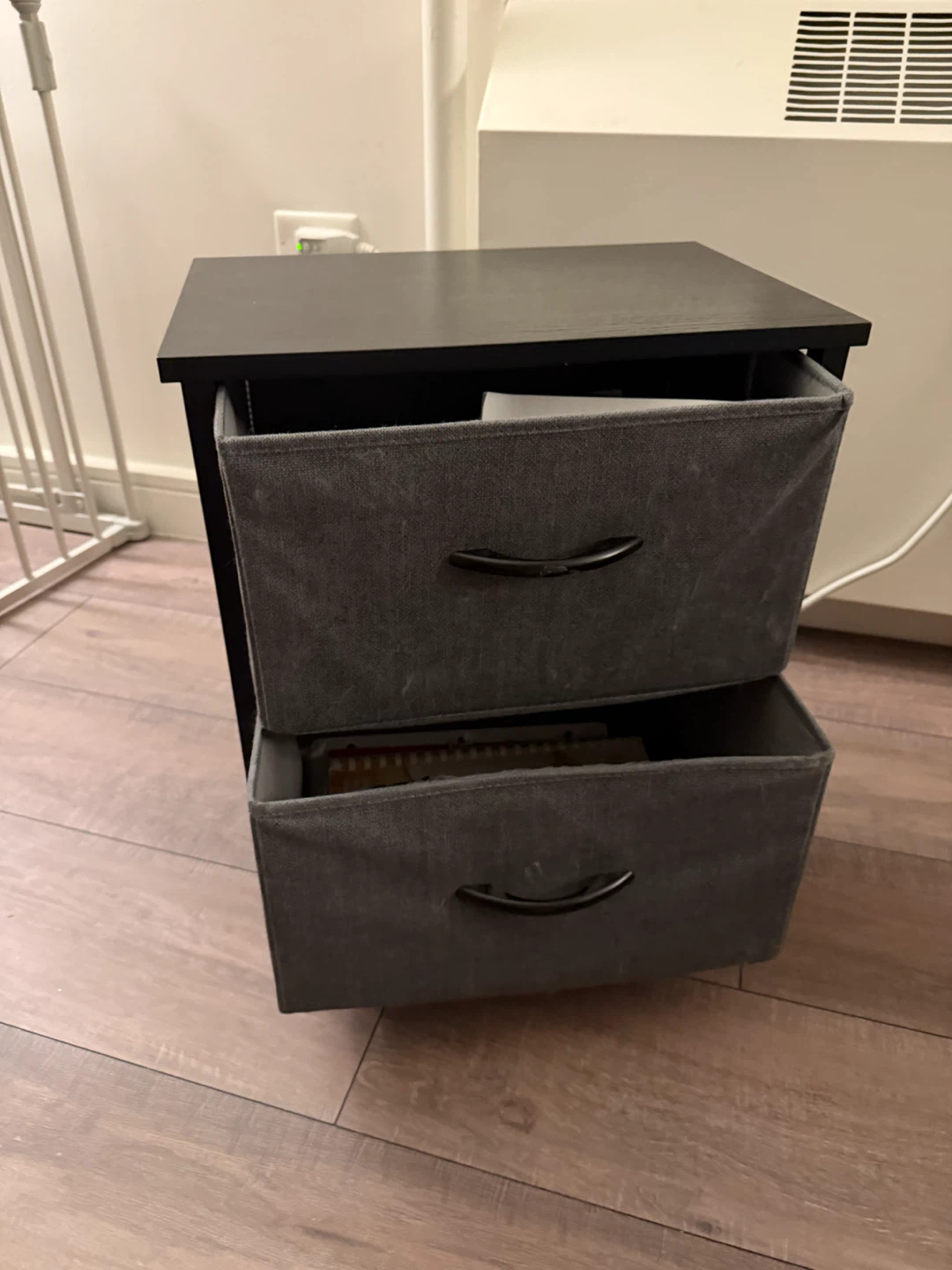 2-Drawer Fabric Nightstand - photo 3