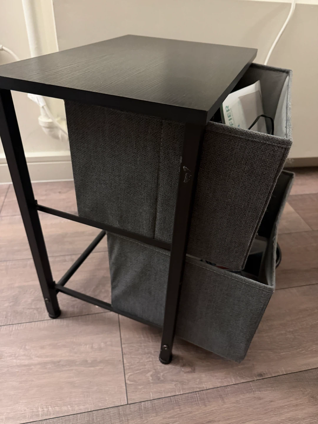 2-Drawer Fabric Nightstand - photo 4