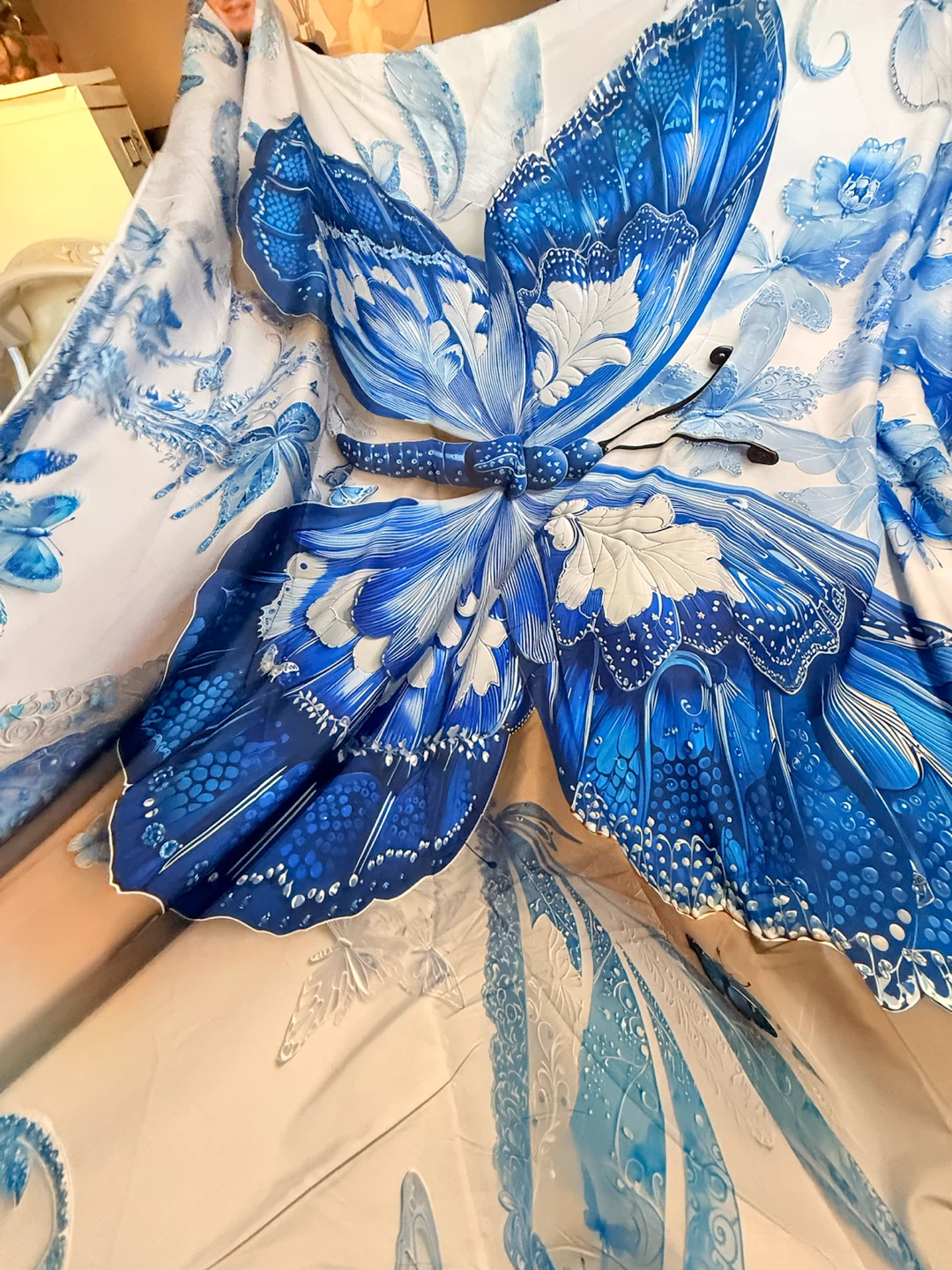 Blue Butterfly Pattern Decorative Duvet Cover (King size) - photo 4