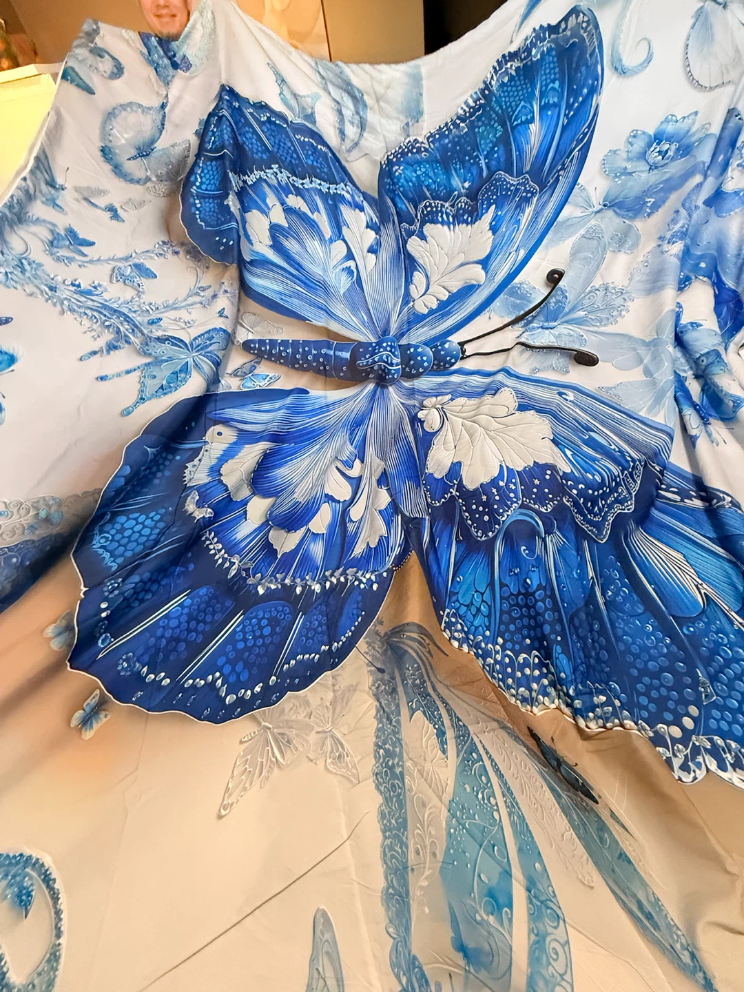 Blue Butterfly Pattern Decorative Duvet Cover (King size) - photo 5