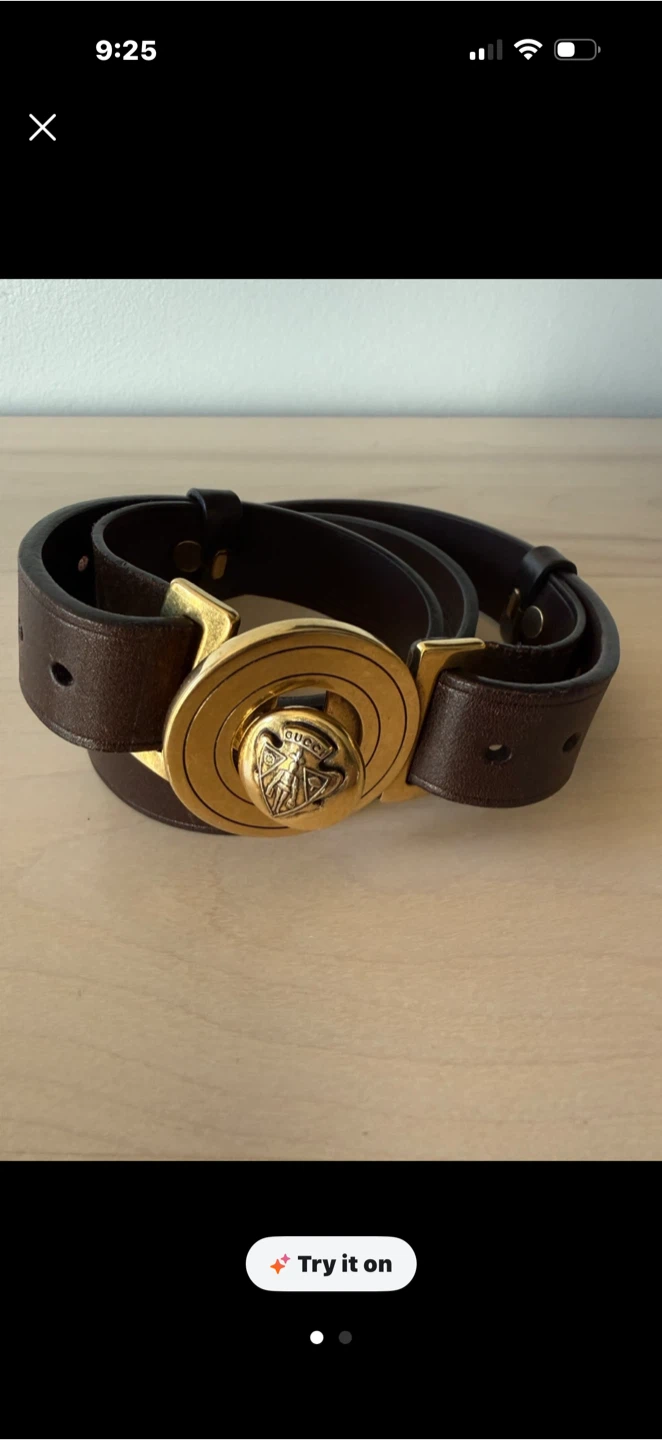 Gucci Brown Leather Belt