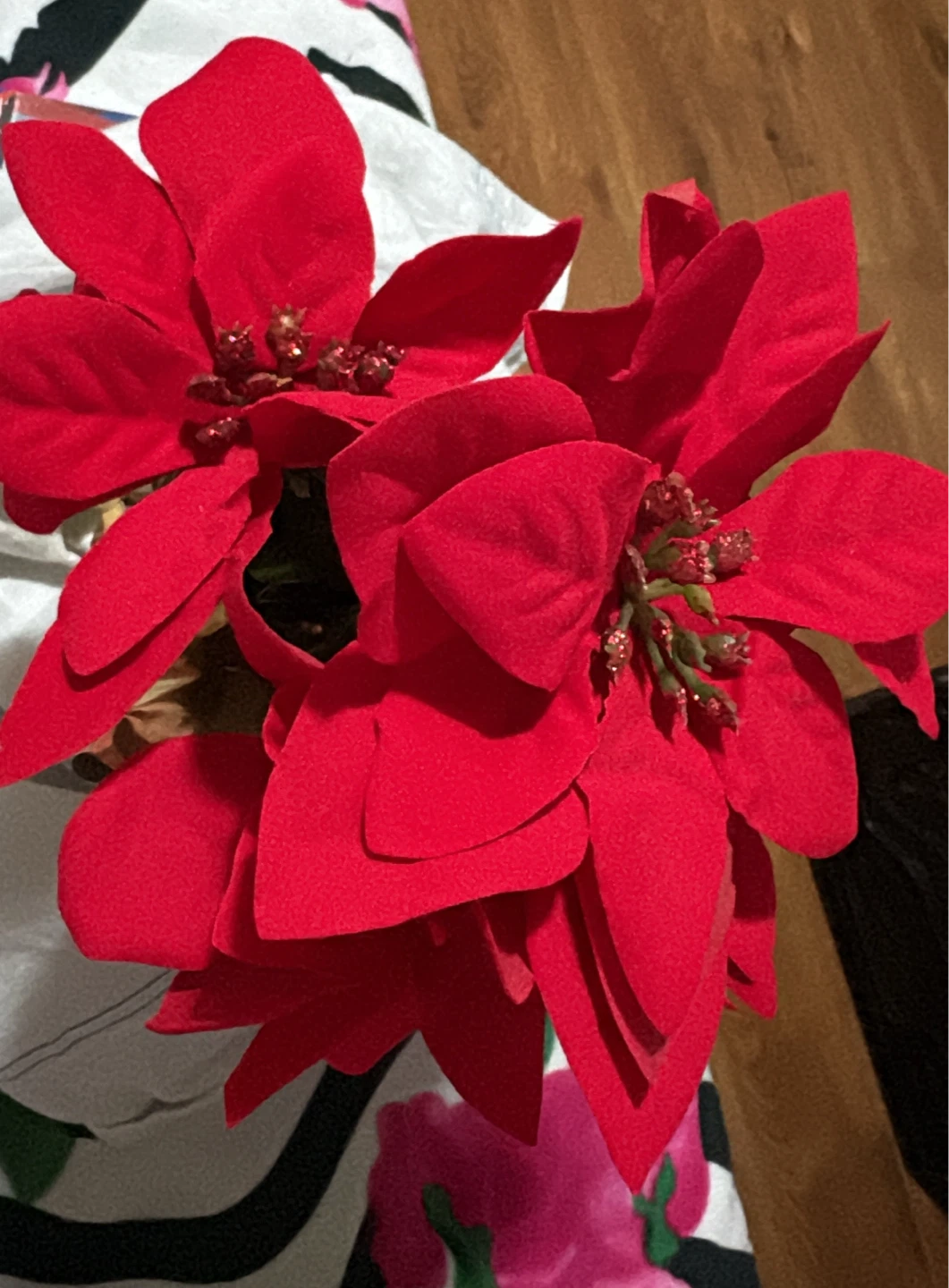🏈 Artificial Poinsettia Arrangement - photo 5