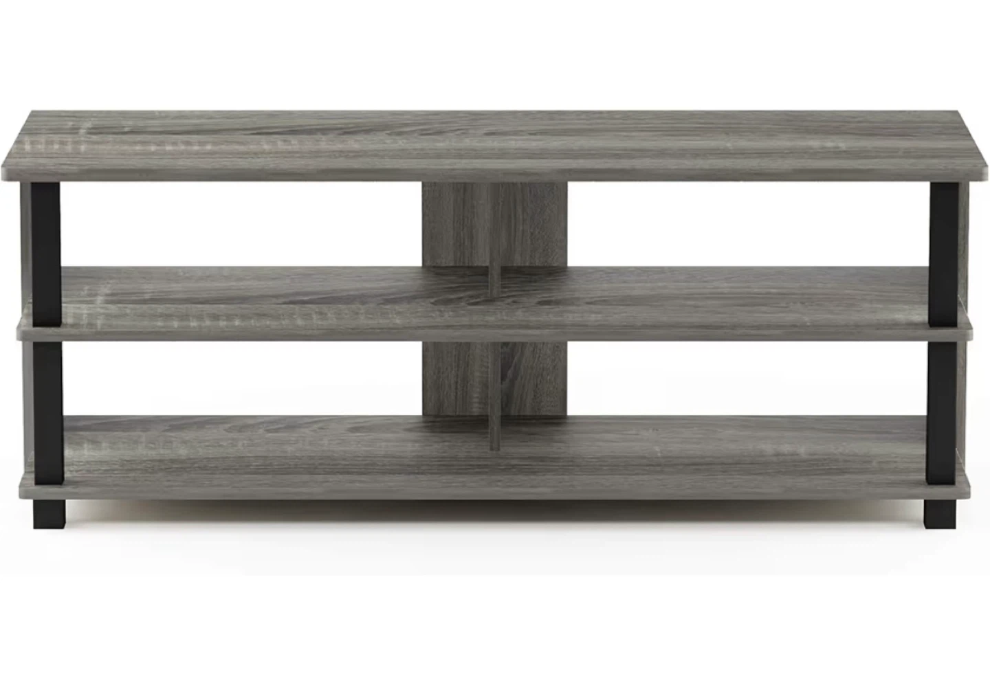 Grey and Black 3-Tier Entertainment Stand - photo 2