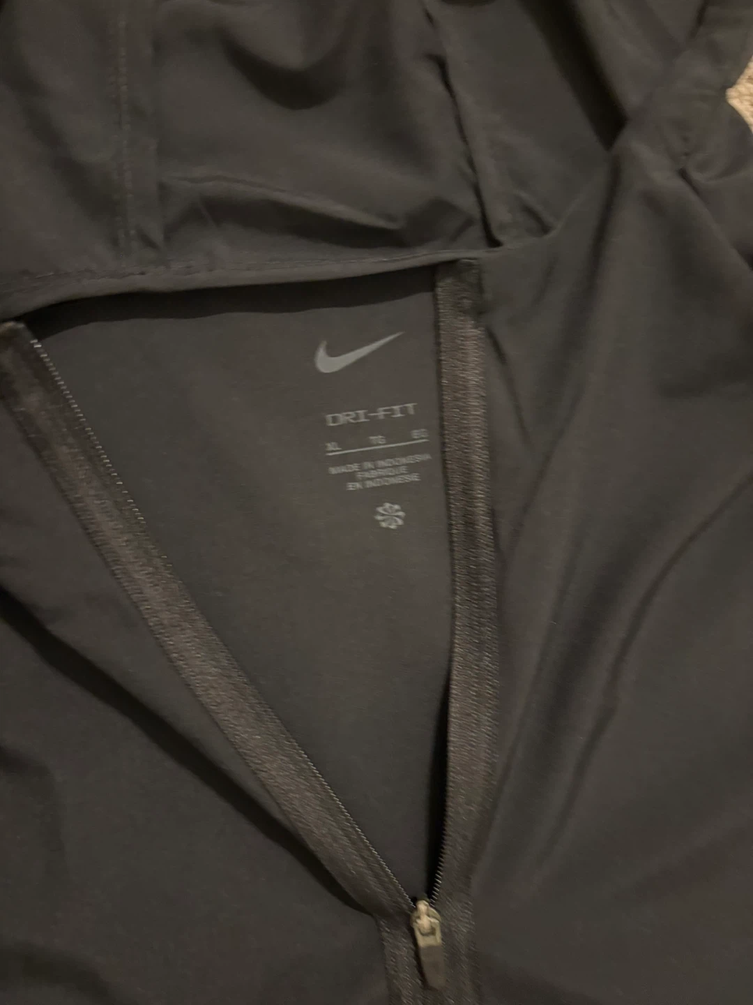 Nike Dri-FIT Black Zip-Up Hoodie - photo 2