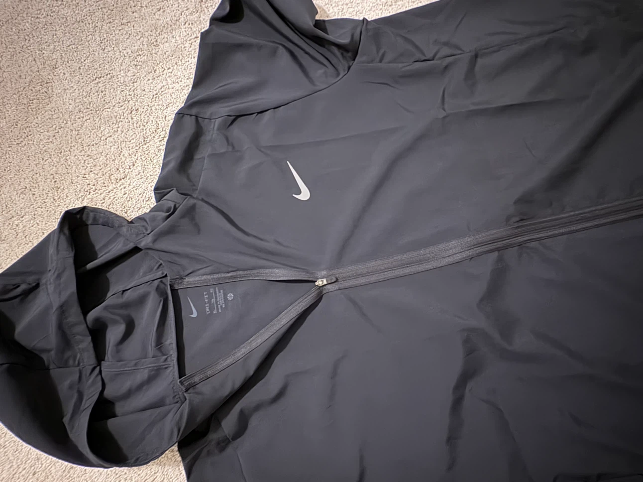 Nike Dri-FIT Black Zip-Up Hoodie - photo 3