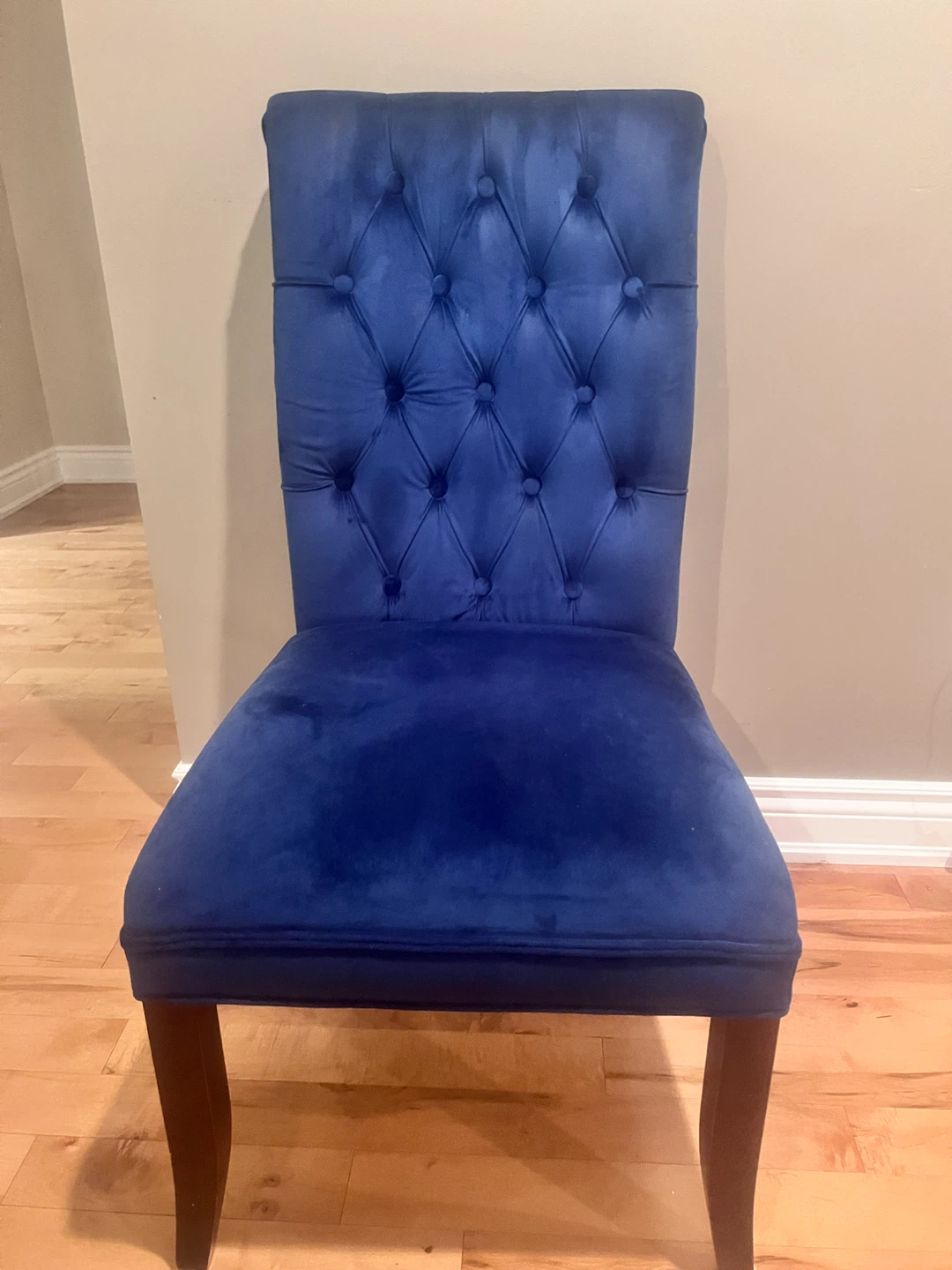 Blue Velvet Tufted Dining Chair - photo 2