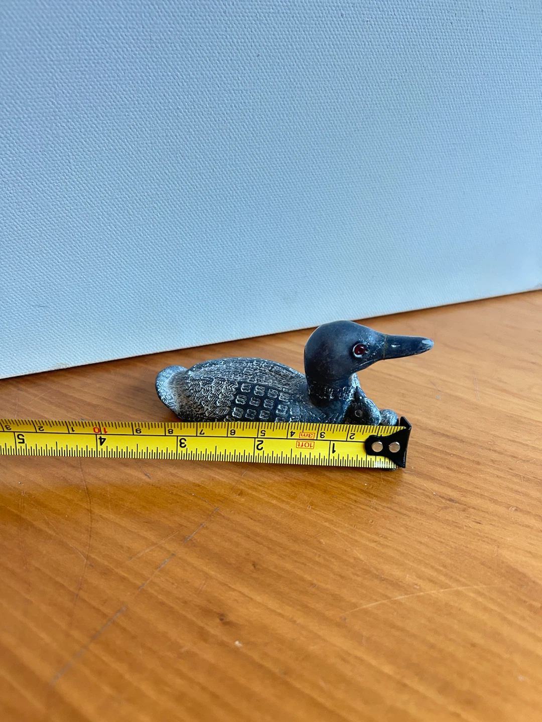 Wolf Original soapstone carved loon with chick - photo 5