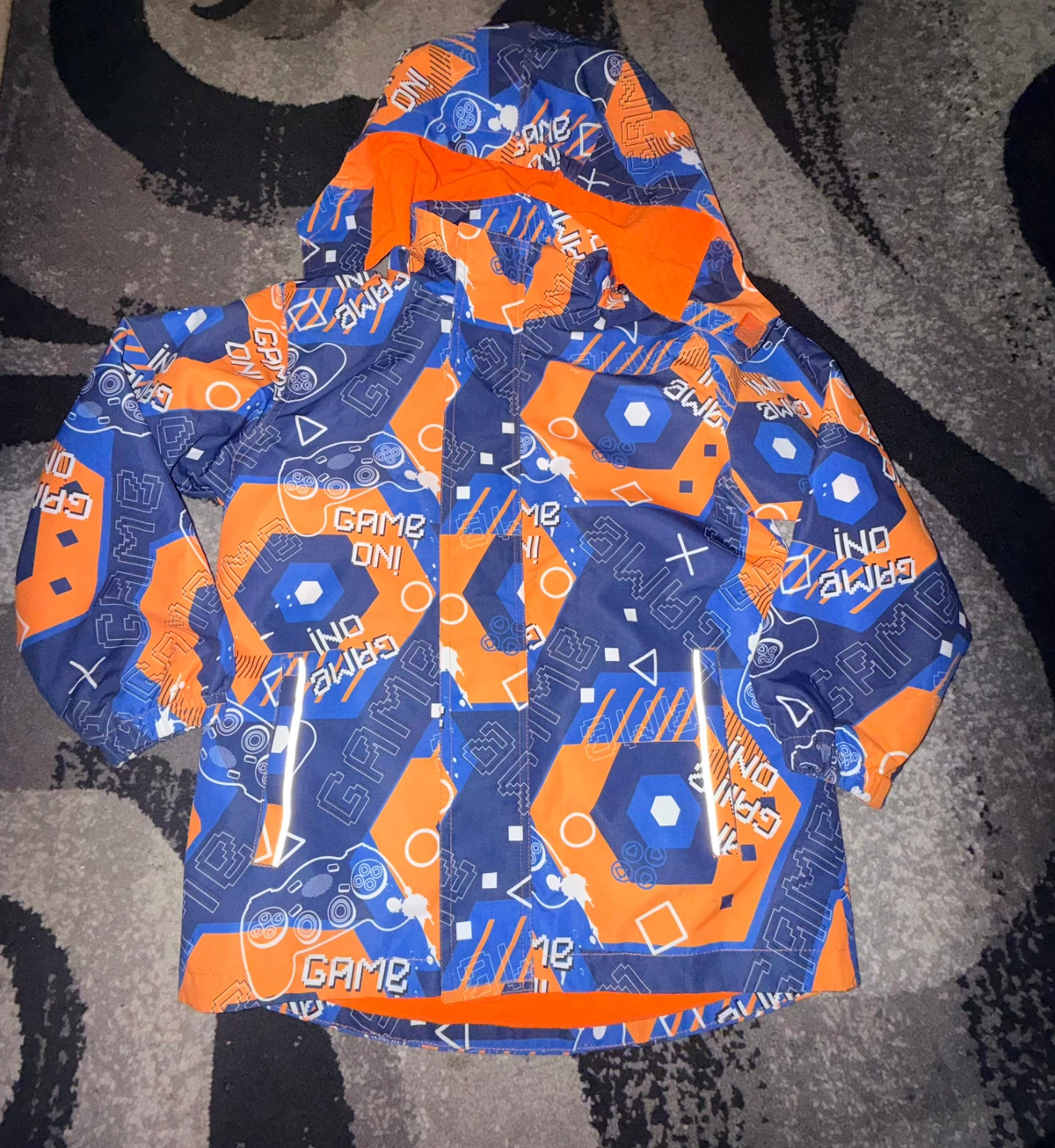 Kids Game On Print Jacket size 9/10