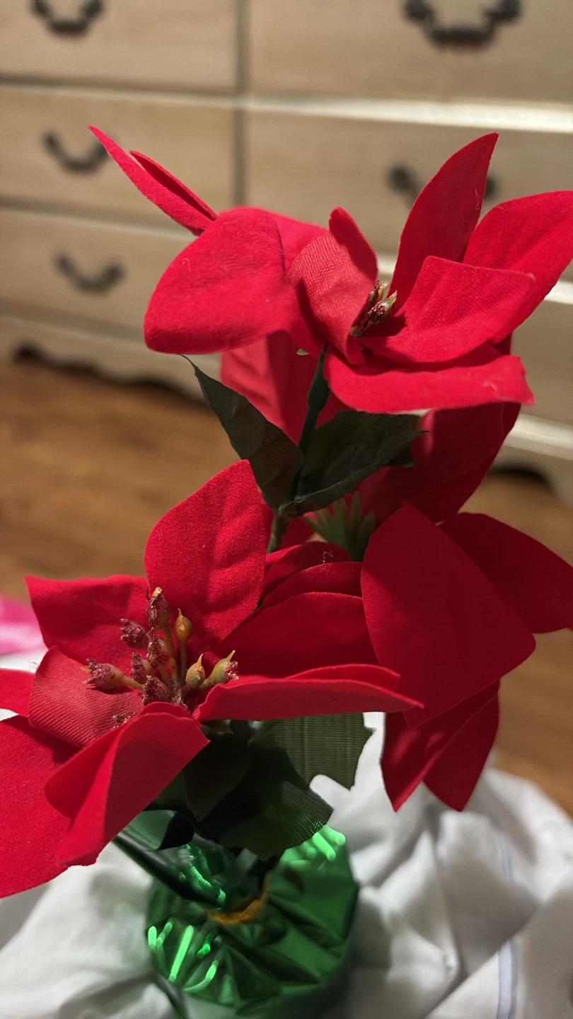 🏈 Artificial Poinsettia Arrangement - photo 2