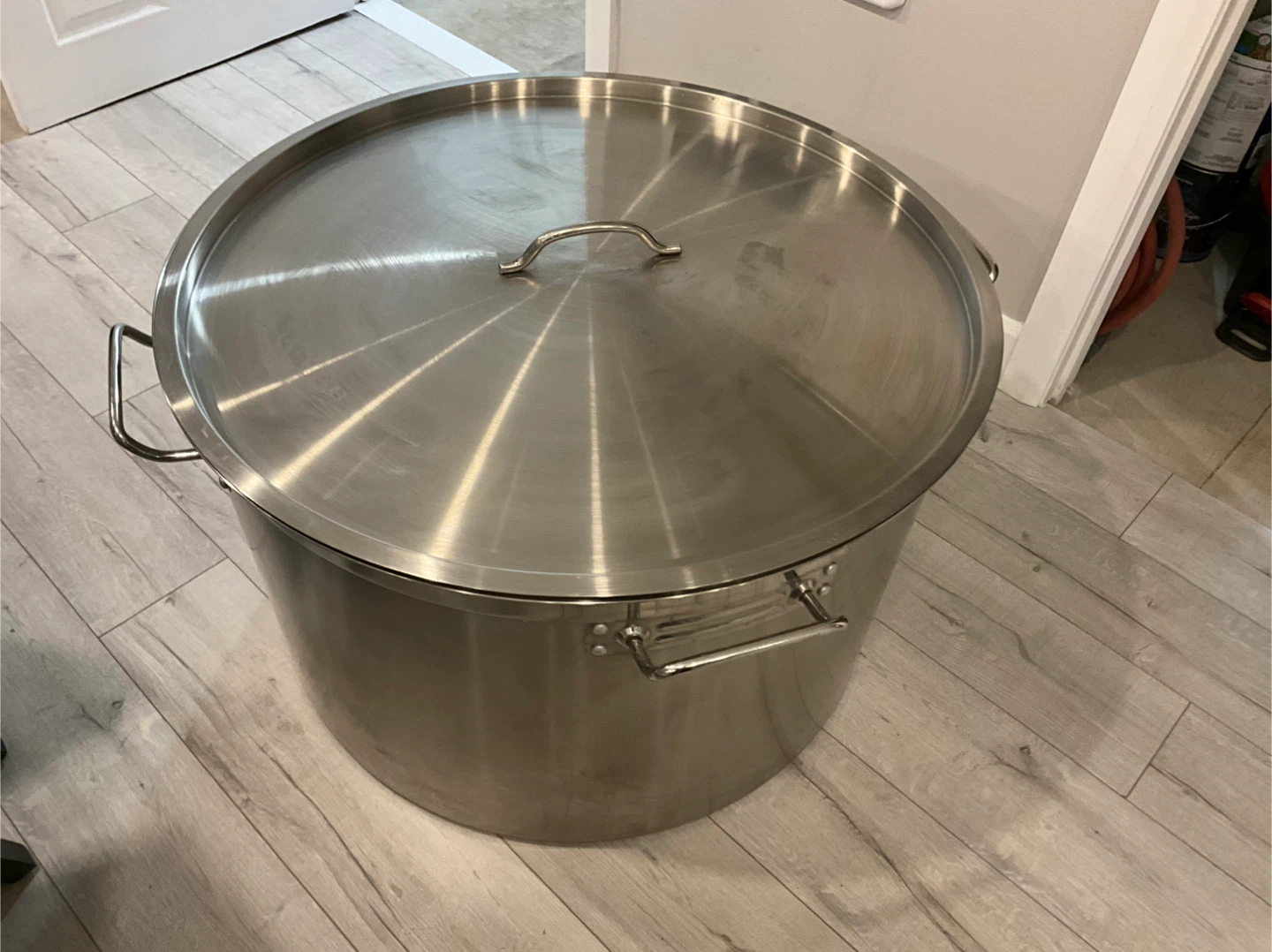 Large Stainless Steel Stock Pot with Lid - photo 2