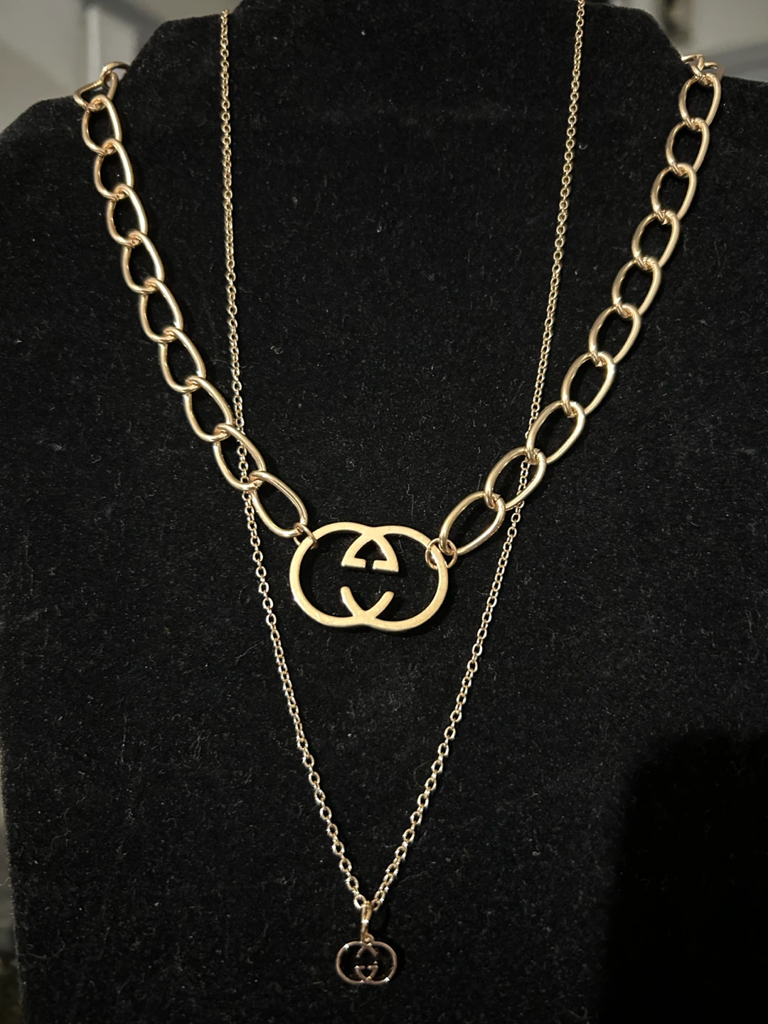 Gucci Double G Gold Tone Layered Necklace - photo 2