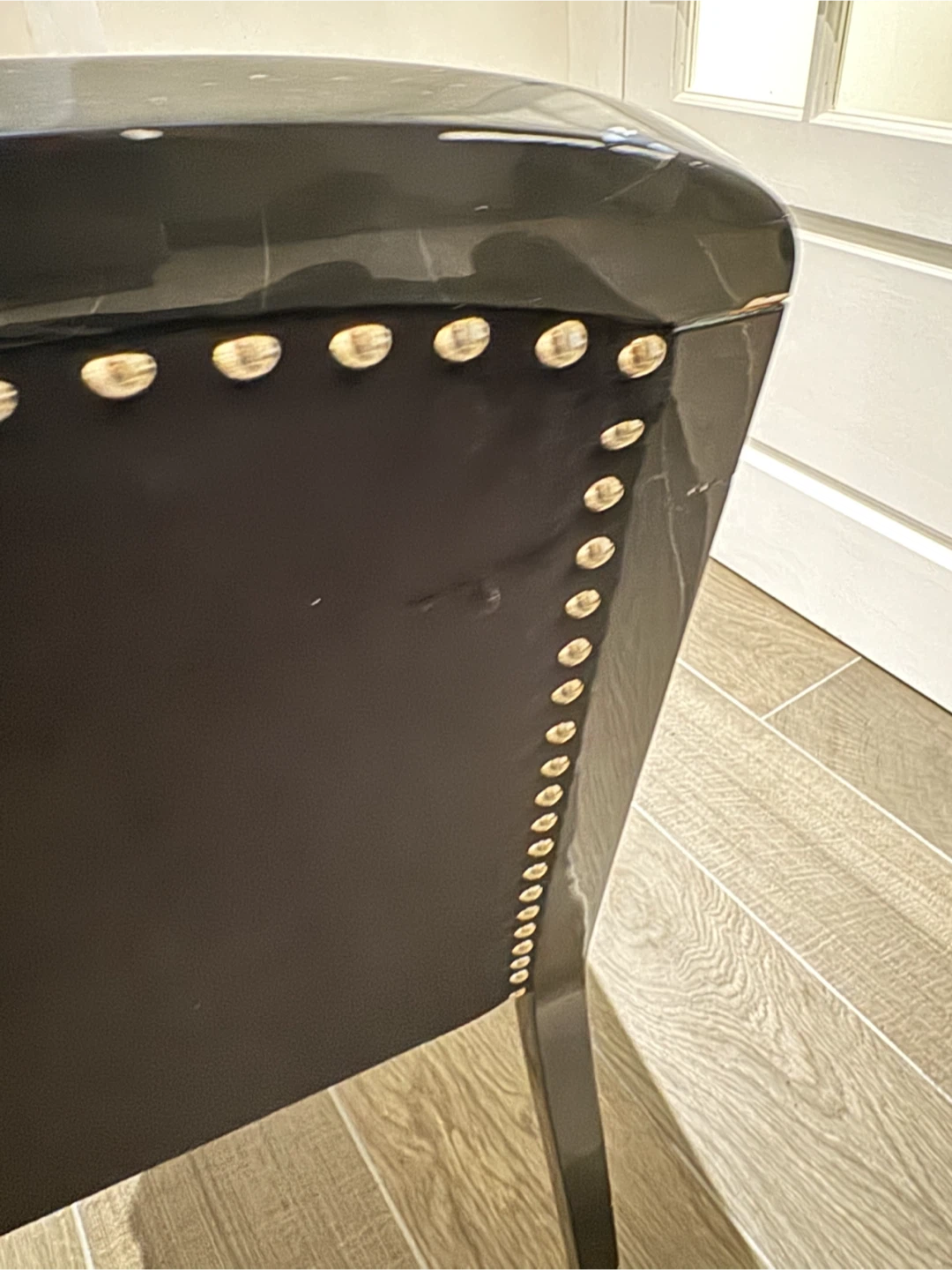 CB2 Black Nailhead Accent Chair x2,$100each OBO - photo 4