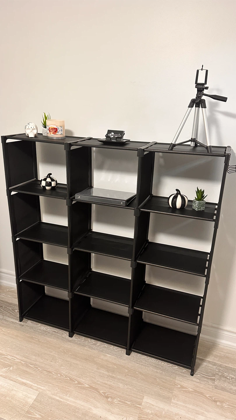 Black Modular Storage Cube Shelf