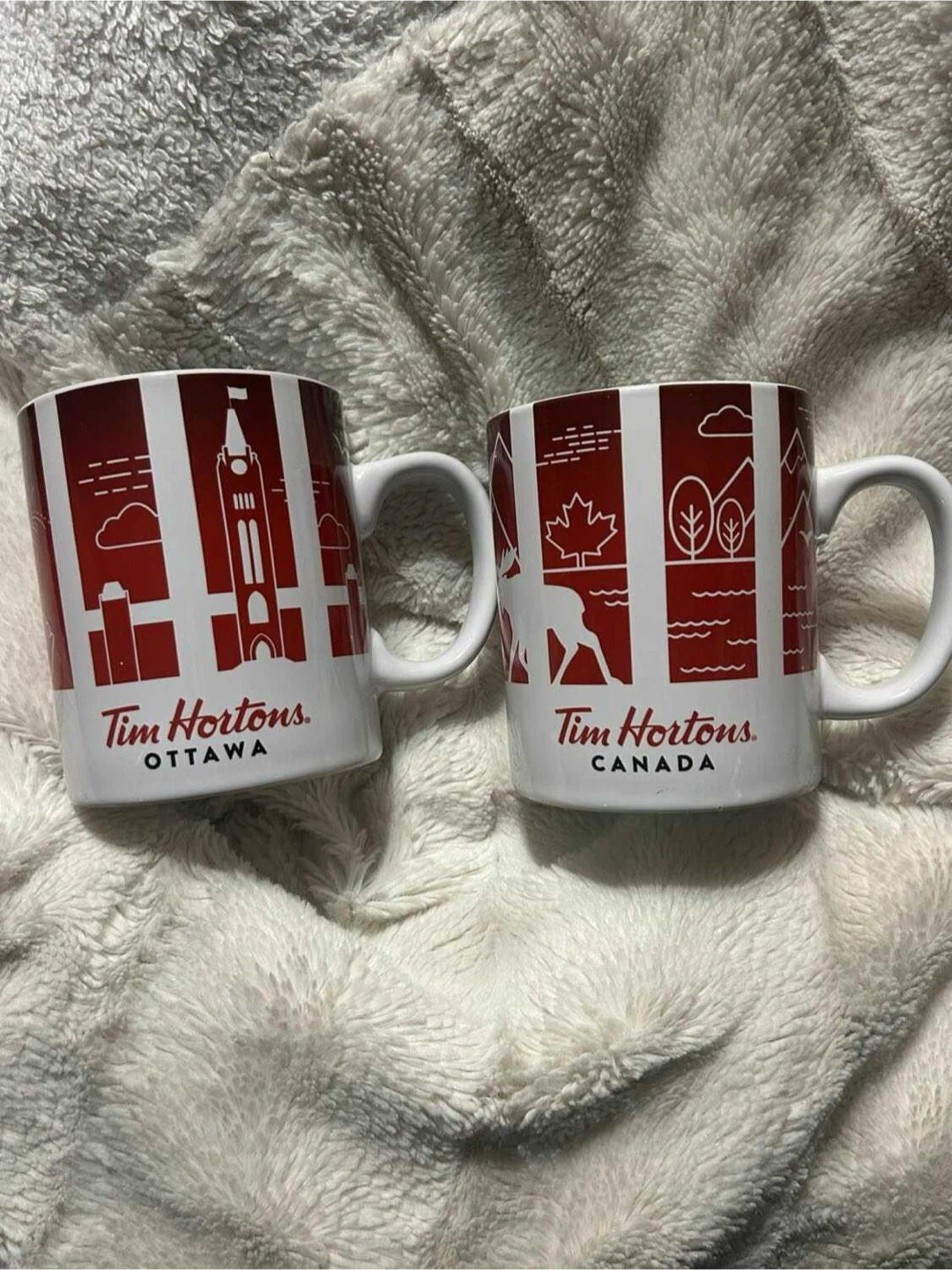 Two Tim Hortons Traveller's Collection Mugs