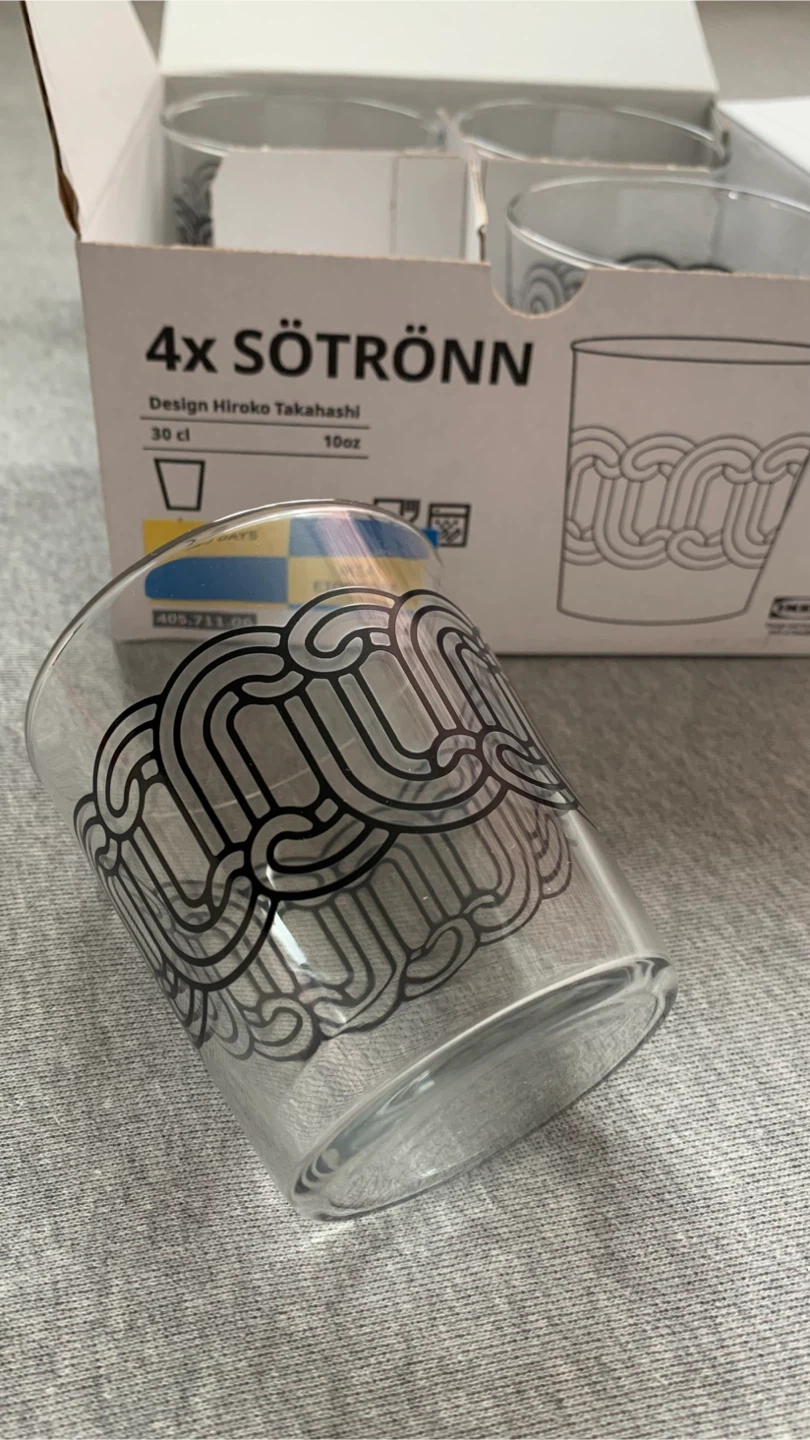 IKEA SÖTRÖNN Glasses - Set of 4 -BNIB 🏈 - photo 3