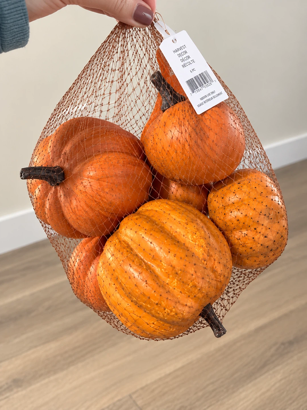 7-Piece Decorative Pumpkin Set – Fall Harvest Thanksgiving Décor