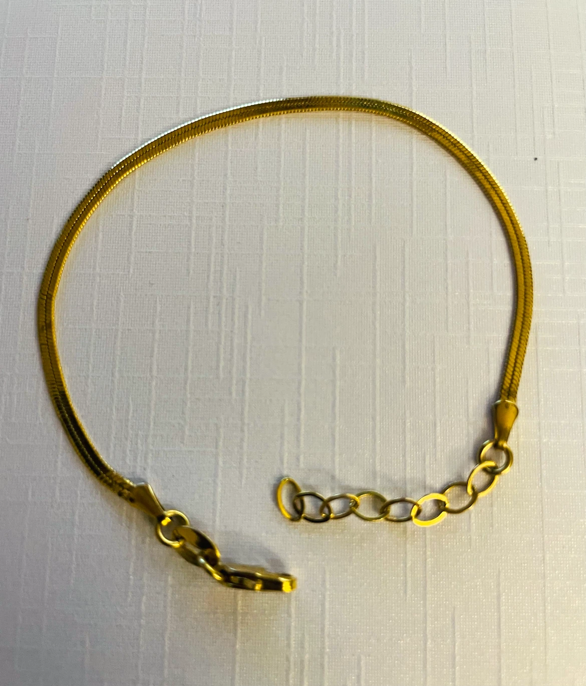 18K Gold Plated Herringbone Chain Bracelet