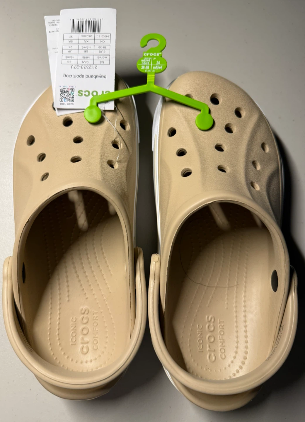 Beige Crocs Bayaband Sport Clog Men’s Size 6 🏈 - photo 3