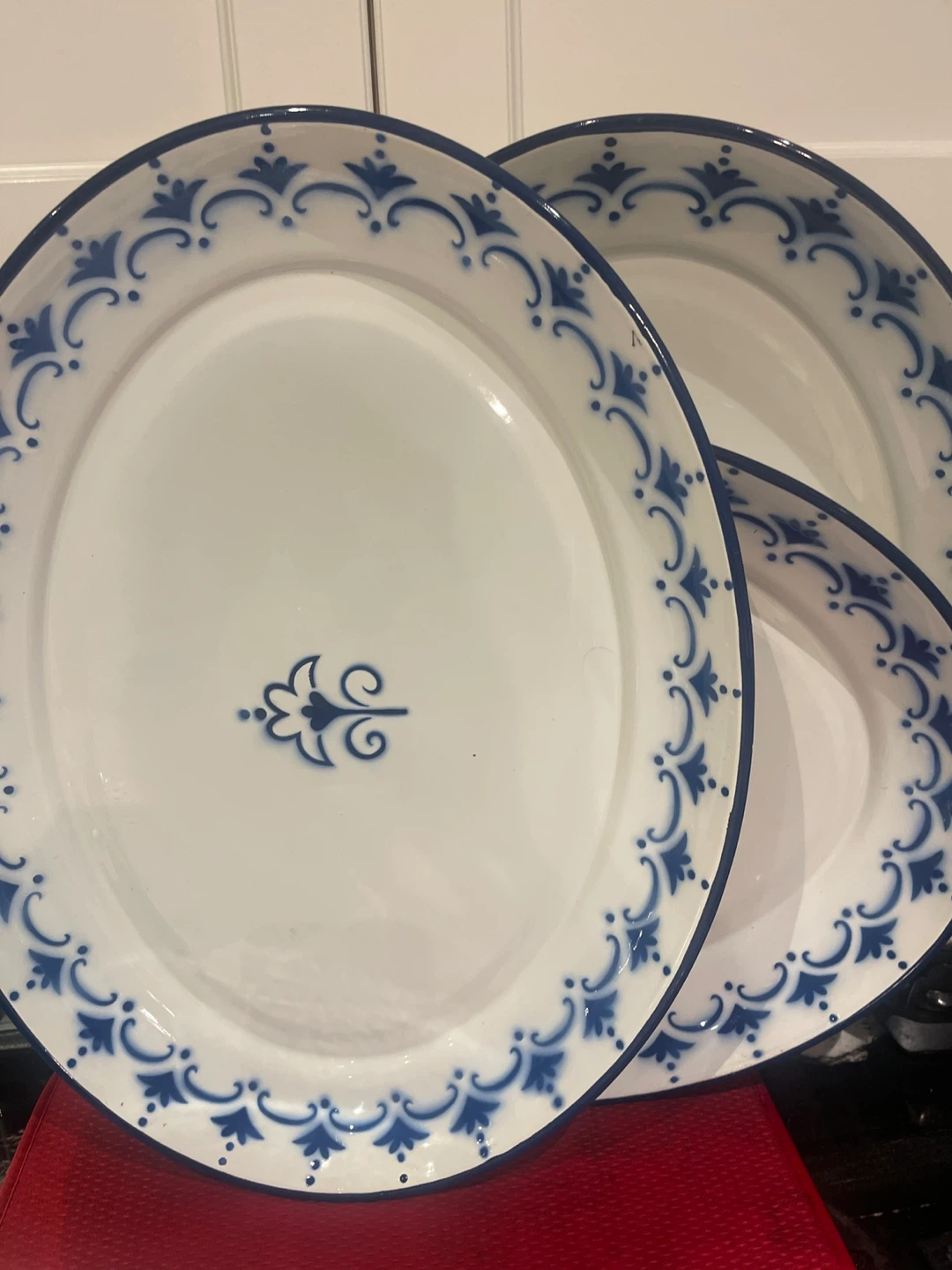 IKEA vintage enamel Oval Serving Platters