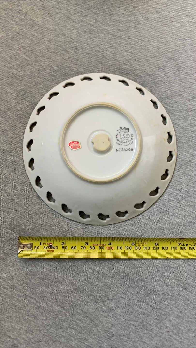 ESD Post-War Japan Hand Painted Floral Plate 🏈 - photo 2