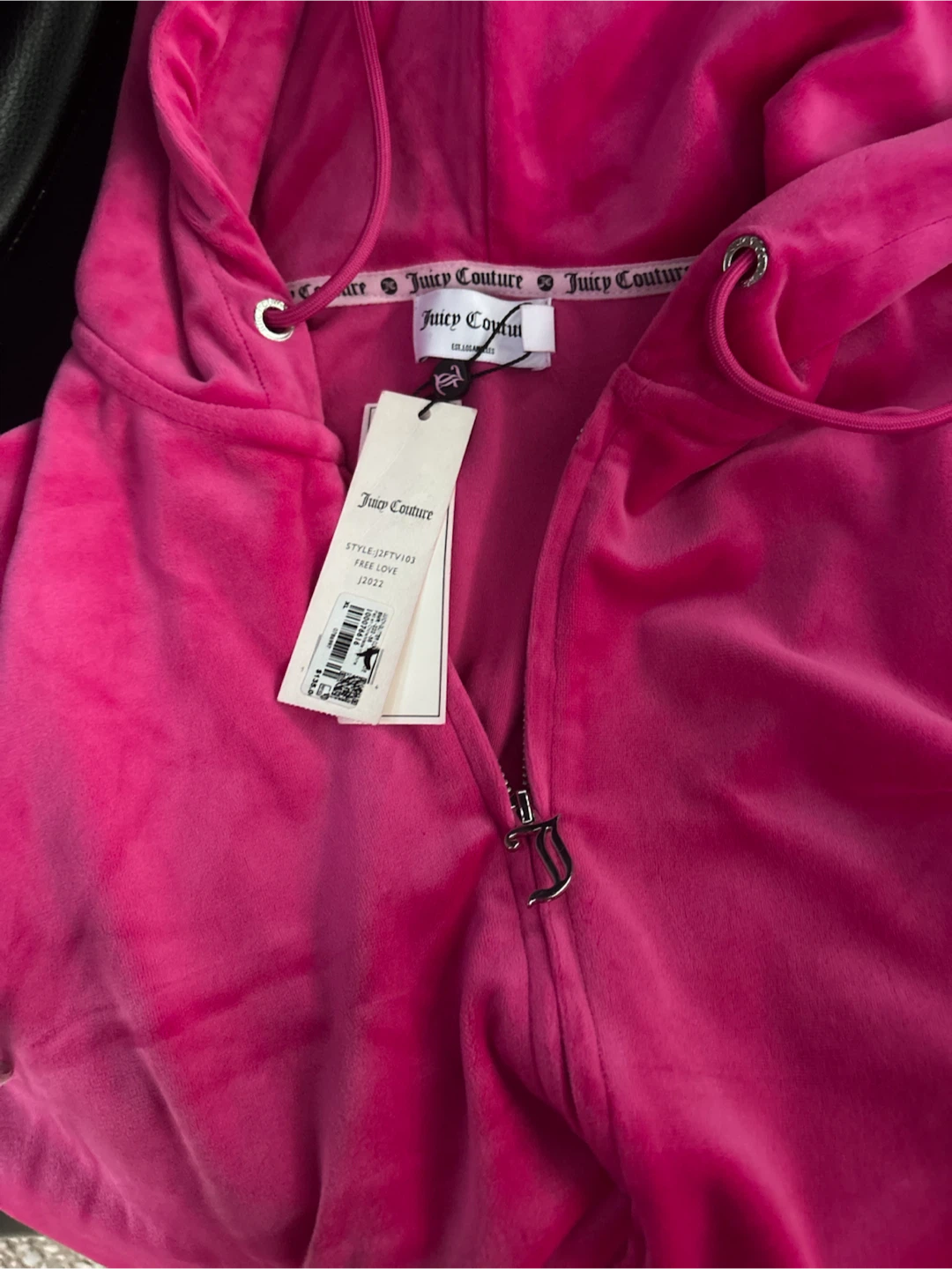 Juicy Couture Hot Pink Velour Hoodie