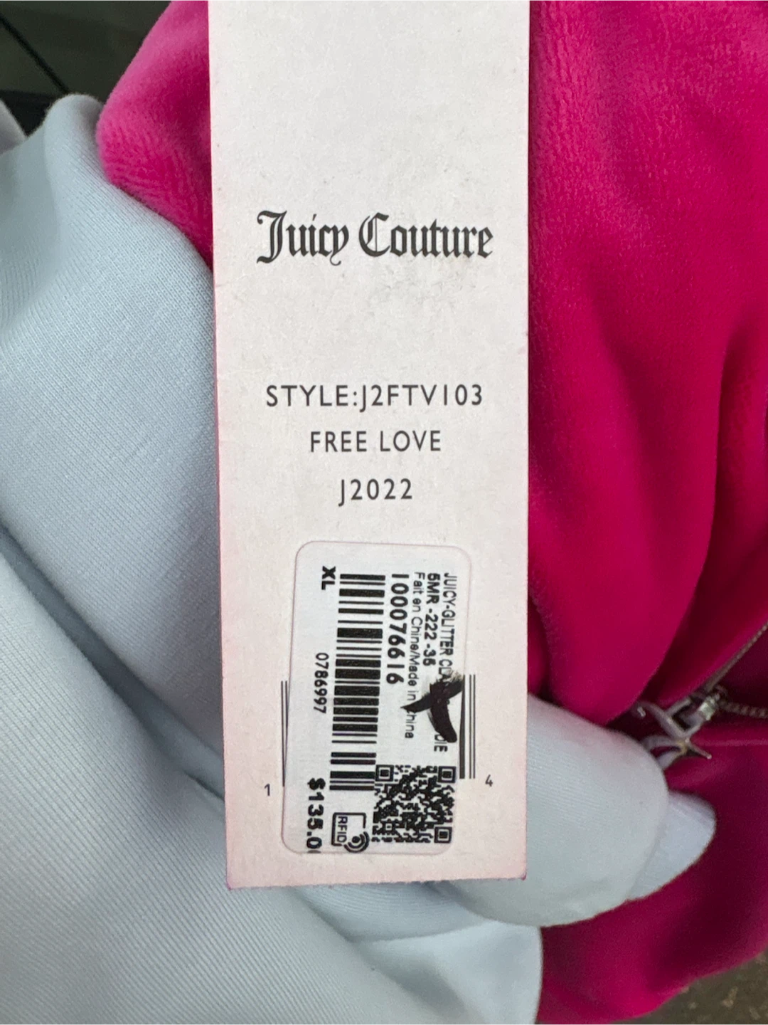 Juicy Couture Hot Pink Velour Hoodie - photo 3
