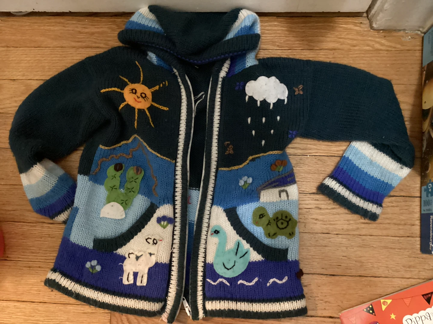 🏈 4T Childrens Knit Zippered Hoodie
